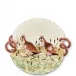 Wildlife Quail Handled Scallop Bowl 13.25"D, 5"H