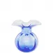 Hibiscus Glass Cobalt Bud Vase 5"D, 5.5"H