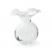 Hibiscus Glass Clear Vase Fluted Small 6.25"D, 7"H, 28 oz