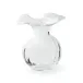 Hibiscus Glass Clear Vase Fluted Small 6.25"D, 7"H, 28 oz