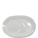 Lastra Light Gray Oval Tray 10.25"L, 6.75"W