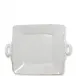 Lastra Light Gray Handled Square Platter 13"Sq