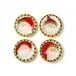 Old St. Nick Assorted Round Salad Plates - Set of 4 8.5"D