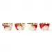 Old St. Nick Assorted Cereal Bowls - Set of 4 5.5"D, 3.25"H