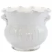 Rustic Garden White Large Scallop Planter 15"D, 12.25"H