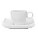 Carre White Coffee Cup & Saucer