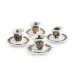 Christian Lacroix Love Who You Want Set Of 4 Espresso Cups And Saucers