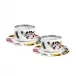 Christian Lacroix Primavera Set 2 Tea Cups & Saucers