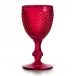 Bicos Red Set With 4 Wine Goblets