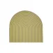 Lacquer Stripe Grey/Yellow 3.7" Round Coasters, Set Of 4