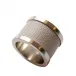 Zinc & Leather Taupe Napkin Ring