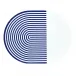 Stripes/Solids Lacquer White/Part Navy Stripes 14" x 18" Oval Placemat
