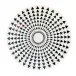 Empire Lacquer Black/White 15" Round Placemat