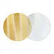 Textured Metallic Reversible Silver/Gold 15" Round Placemat