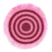 Woven Fringe Pink/Maroon 16" Round Placemat