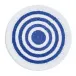 Woven Fringe White/Navy 16" Round Placemat