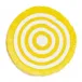 Woven Fringe Yellow/White 16" Round Placemat