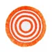 Woven Fringe Orange/White 16" Round Placemat