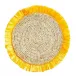 Woven Rattan Fringes Canary Yellow Rattan 16" Round Placemat