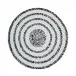 Zen Black/White 15" Round Placemat