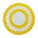 Capri Yellow/White 15" Round Placemat