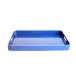 Navy/White Edge 16" x 24" x 2" Large Lacquer Tray