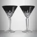 Lismore Black Martini 220ml 7floz, Set of 2