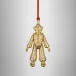Christmas Clown Golden Ornament
