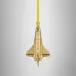 Christmas Rocketship Golden Ornament