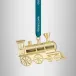 Christmas Metal Steam Train Golden Ornament