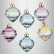 Winter Wonders Assorted Color Snowflakes Bauble Ornament Set of 6