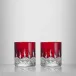 Lismore Red Tumbler Straight, 180ml, Set of 2