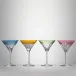 Mixology Color Martini 8oz Mixed Set of 4