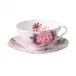 Cuckoo Teacup & Saucer Pink, Set of 2