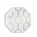 Gio Platinum Octagonal Plate 23.4cm 9.2in