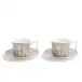 Renaissance Grey Accents Renaissance Grey Teacup Saucer 250ml 8.45oz Set of 2