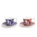 Renaissance Mix Accents Renaissance Mix Teacup Saucer 250ml 8.45oz Set of 2 Gold/Red
