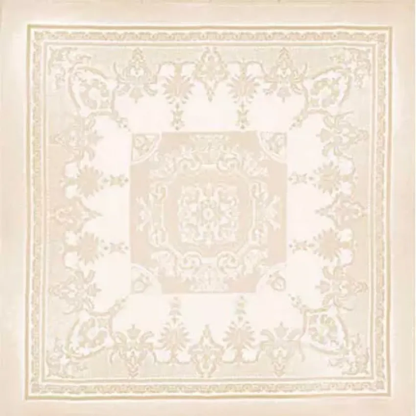 Beauregard Ivory 100% Cotton Tablecloth 75" x 75"
