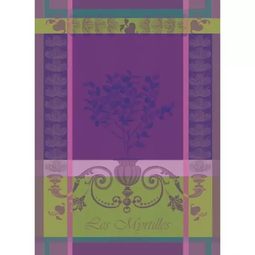 Myrtilles Violet 100% Cotton Kitchen Towel 22" x 30"