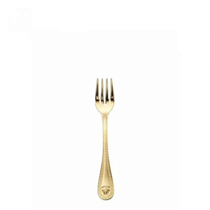 Medusa Gold Plated Fish Fork 7 3/4 in