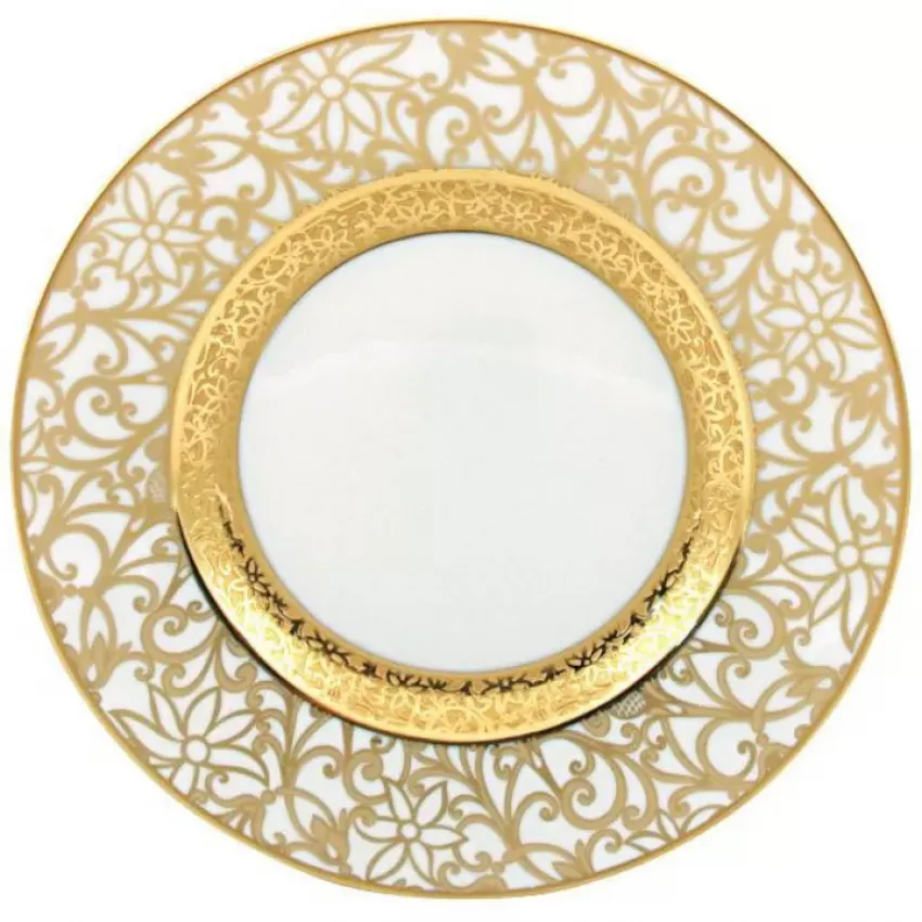 Tolede Gold/White Bread & Butter Plate Round 6.3 in.