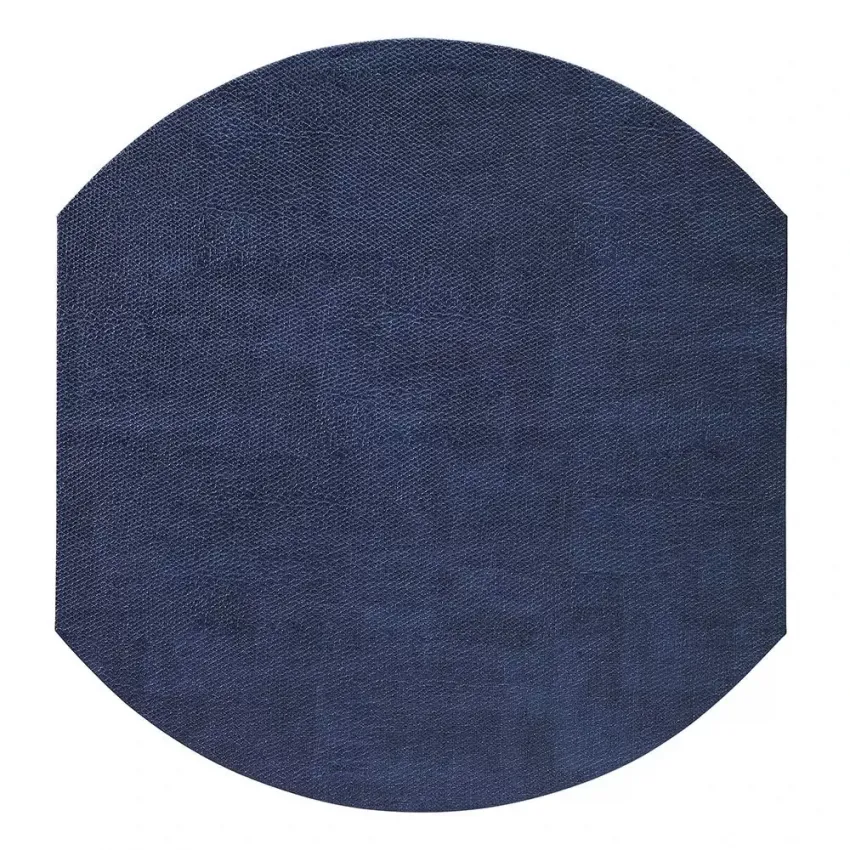 Luster Navy 16" Elliptic Placemats, Set of Four