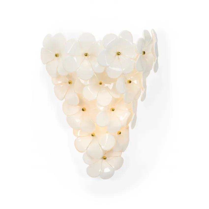 Glass Flower Wall Sconce