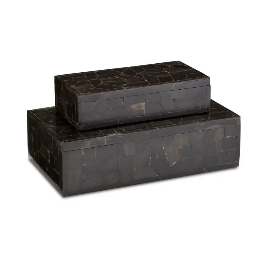 Black Bone Mosaic Box Set of 2