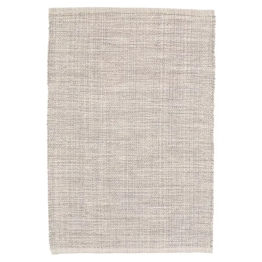 Marled Grey Woven Cotton Runner 2.5' x 12'