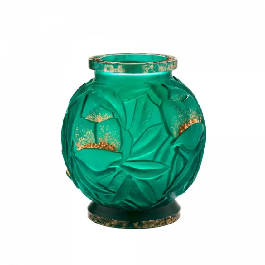 Empreinte Large Green Gilded Vase (Special Order)