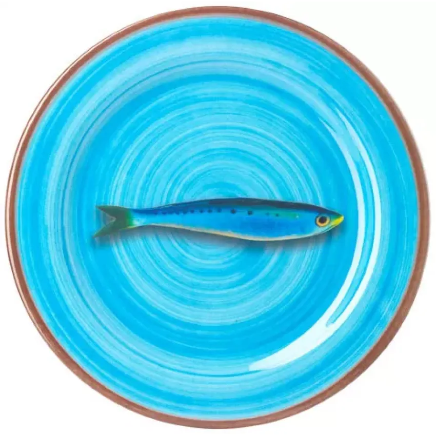 Aimone Turquoise Melamine Dinner Plate 10.5" Rd