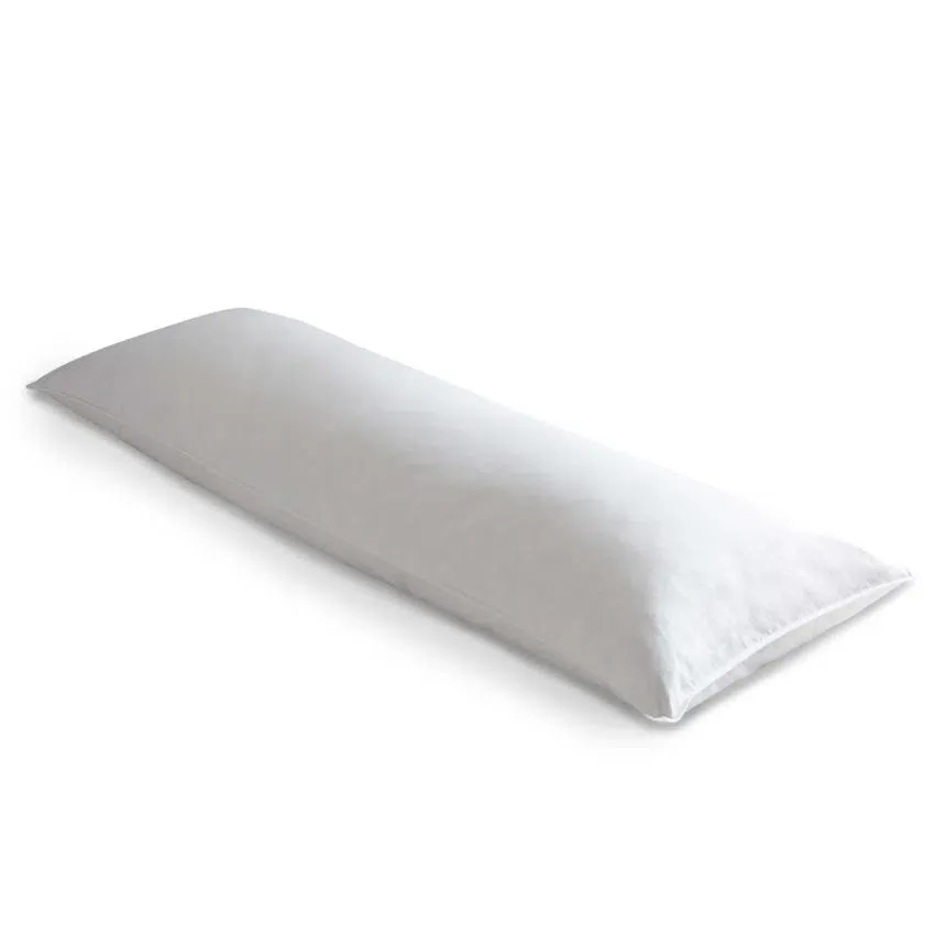 Body Pillow 20 x 60 54 oz 600+ Fill White Goose Down with Cover