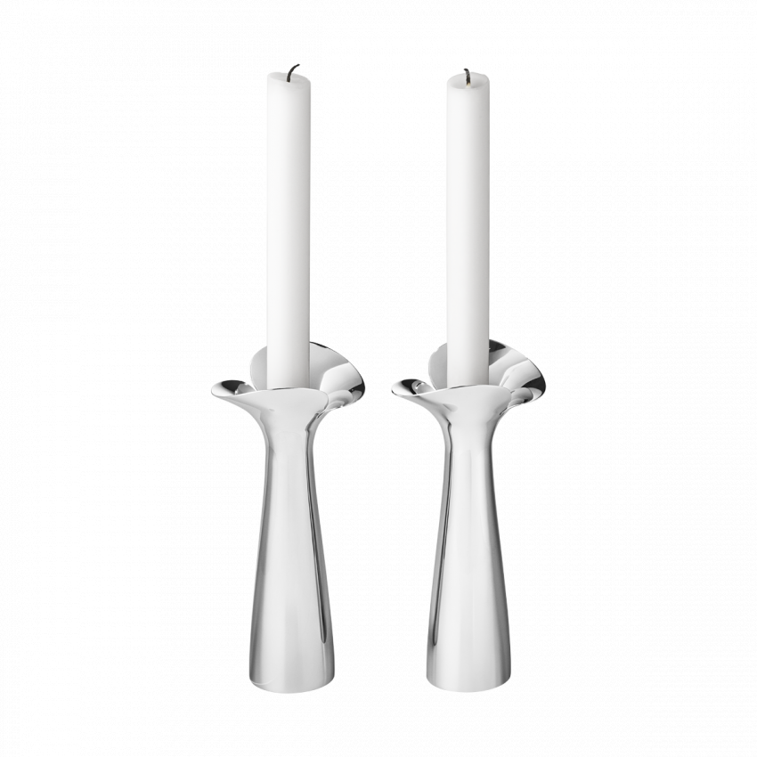 Bloom Botanica Candleholder Stainless Steel, Set Of Two