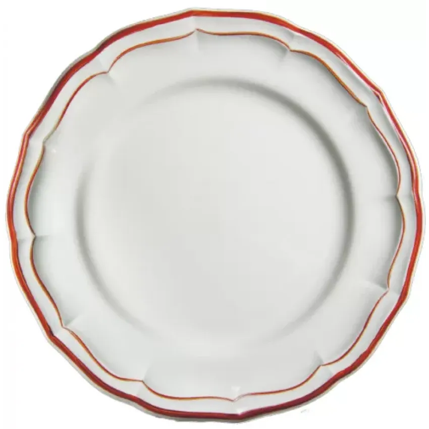 Filet Red Canape Plate 6 1/2" Dia